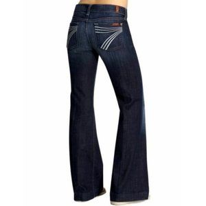 7FAM Dojo Jeans Dark Wash Size 27